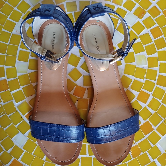 Tommy Hilfiger Navy Blue Ankel Strap Sandal - Picture 1 of 3